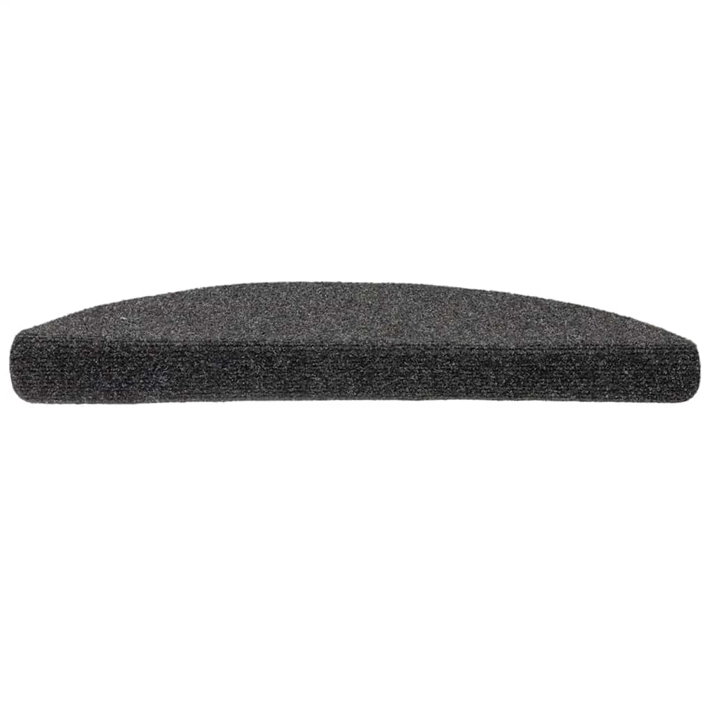 Vidaxl trapmatten zelfklevend 15 stuks 56x17x3 cm antraciet halfrond