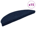 Vidaxl trapmatten zelfklevend 15 stuks 56x17x3 cm marineblauw halfrond