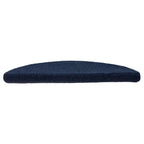 Vidaxl trapmatten zelfklevend 15 stuks 65x21x4 cm marineblauw halfrond groot