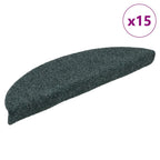 Vidaxl trapmatten zelfklevend 15 stuks 56x17x3 cm groen halfrond
