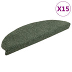Vidaxl trapmatten zelfklevend 15 stuks 65x21x4 cm groen halfrond groot