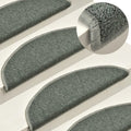 Vidaxl trapmatten 15 st 56x17x3 cm donkergroen halfrond
