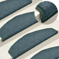Vidaxl trapmatten 15 st 65x24x4 cm donkergroen halfrond groot