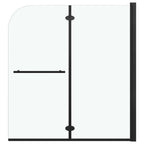 Vidaxl douchewand inklapbaar 2 panelen 120x140 cm esg zwart
