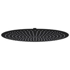 Vidaxl regendouchekop rond 50 cm roestvrij staal zwart
