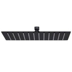 Vidaxl regendouchekop rechthoekig 30x20 cm roestvrij staal zwart