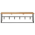 Vidaxl kapstok met schap 100x34x38 cm massief acaciahout