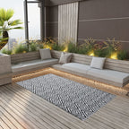 Vidaxl buitenkleed arakil 80x150 cm pp wit en zwart