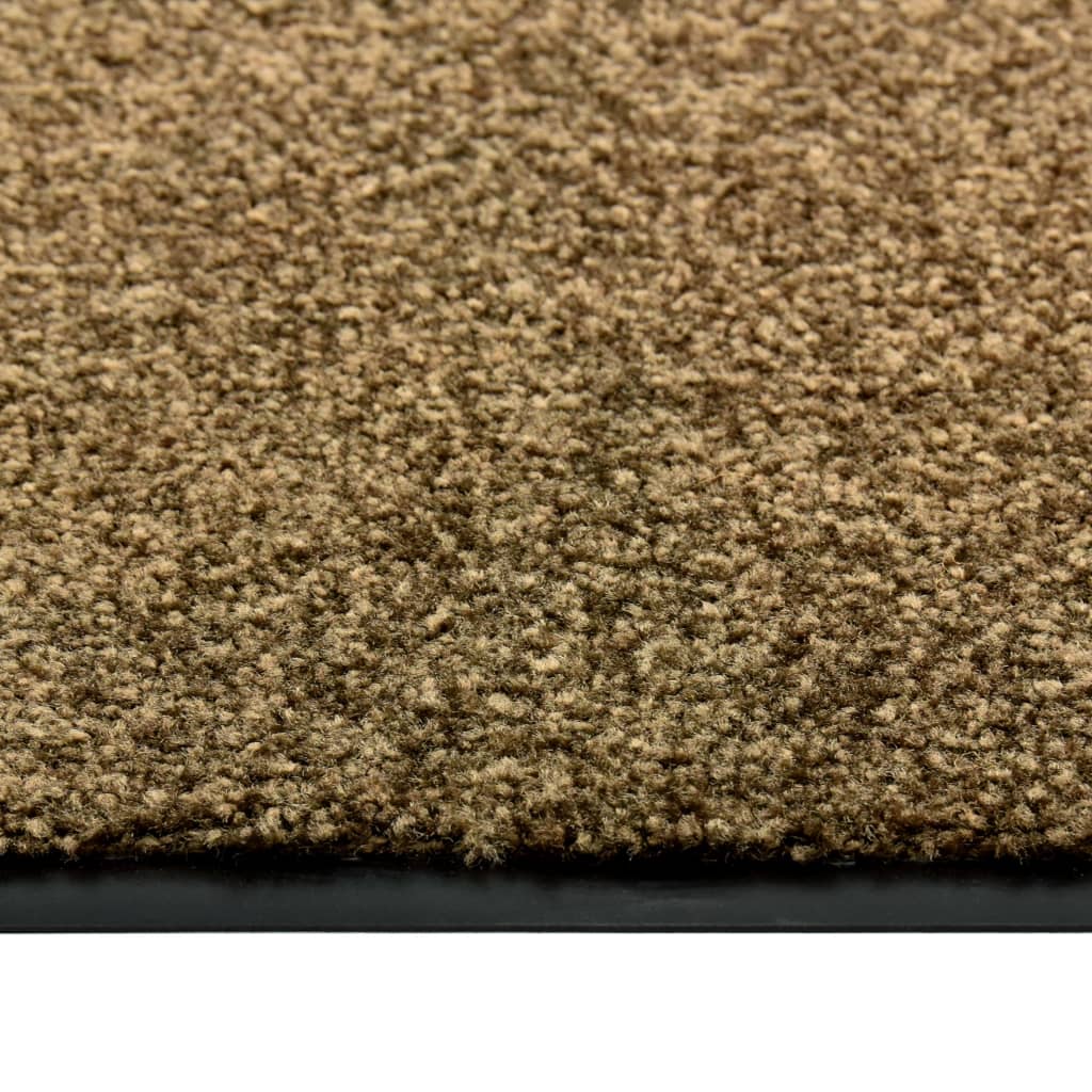 Vidaxl deurmat wasbaar 90x120 cm bruin