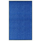 Vidaxl deurmat wasbaar 90x150 cm blauw