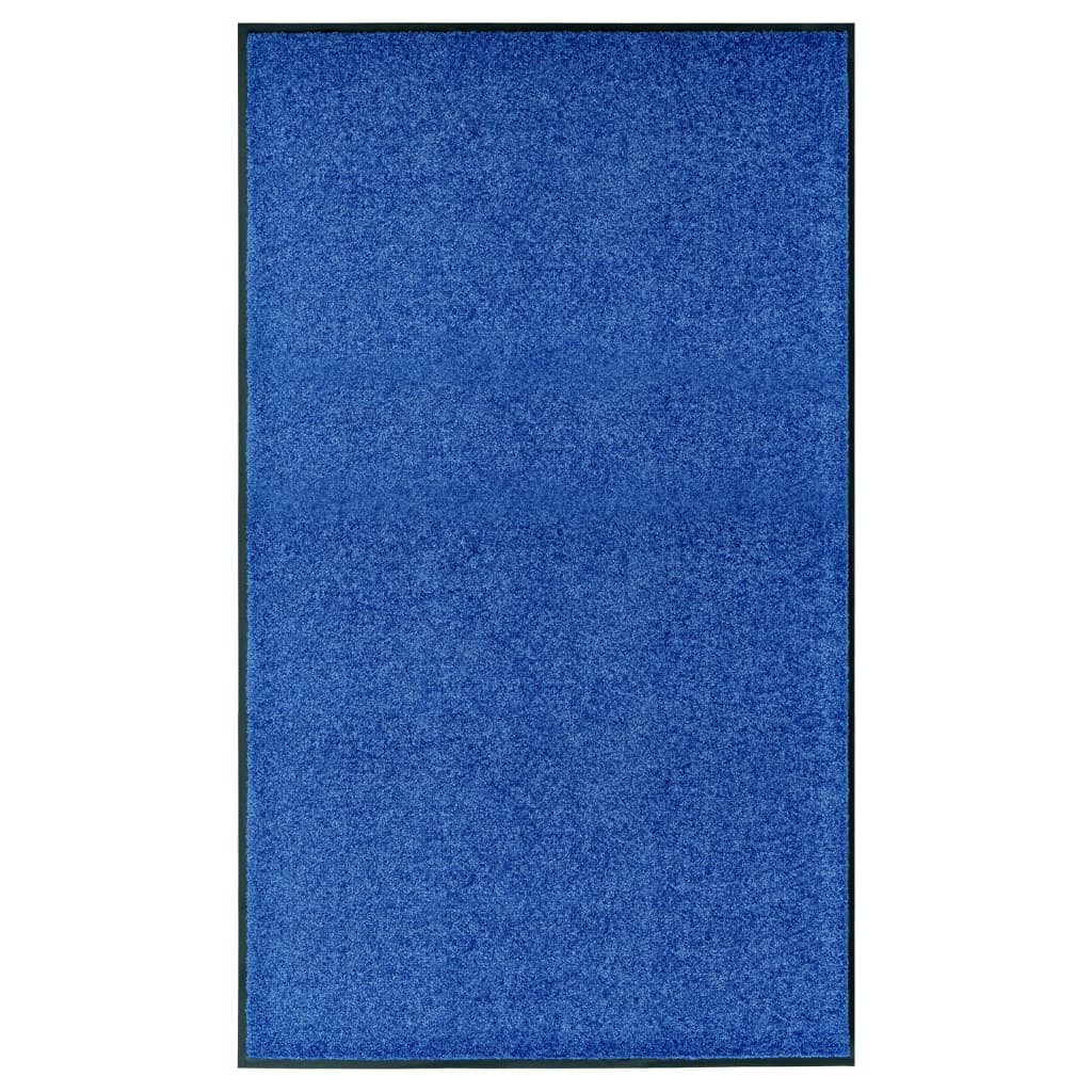 Vidaxl deurmat wasbaar 90x150 cm blauw