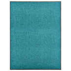 Vidaxl deurmat wasbaar 90x120 cm cyaan