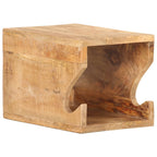 Vidaxl wandfietsenrek 35x25x25 cm massief ruw mangohout