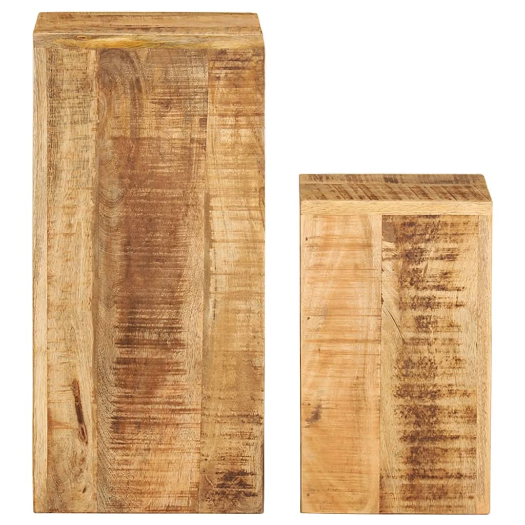 Vidaxl plantenstandaards 2 st massief mangohout