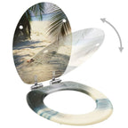 Vidaxl toiletbrillen met soft-close deksel 2 st strand mdf