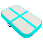 Vidaxl gymnastiekmat met pomp opblaasbaar 60x100x20 cm pvc groen
