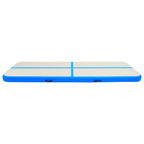 Vidaxl gymnastiekmat met pomp opblaasbaar 300x100x15 cm pvc blauw