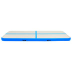 Vidaxl gymnastiekmat met pomp opblaasbaar 500x100x15 cm pvc blauw