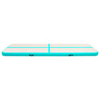 Vidaxl gymnastiekmat met pomp opblaasbaar 600x100x15 cm pvc groen