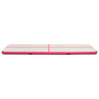 Vidaxl gymnastiekmat met pomp opblaasbaar 700x100x20 cm pvc roze