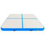 Vidaxl gymnastiekmat met pomp opblaasbaar 200x200x20 cm pvc blauw