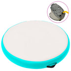 Vidaxl gymnastiekmat met pomp opblaasbaar 100x100x10 cm pvc groen