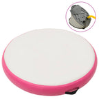 Vidaxl gymnastiekmat met pomp opblaasbaar 100x100x15 cm pvc roze