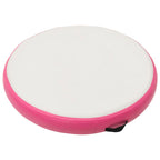 Vidaxl gymnastiekmat met pomp opblaasbaar 100x100x15 cm pvc roze