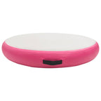 Vidaxl gymnastiekmat met pomp opblaasbaar 100x100x20 cm pvc roze