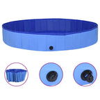 Vidaxl hondenzwembad inklapbaar 300x40 cm pvc blauw