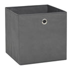 Vidaxl opbergboxen 4 st 28x28x28 cm nonwoven stof grijs