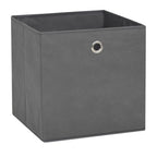 Vidaxl opbergboxen 10 st 28x28x28 cm nonwoven stof grijs
