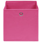 Vidaxl opbergboxen 10 st 28x28x28 cm nonwoven stof roze