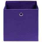 Vidaxl opbergboxen 10 st 28x28x28 cm nonwoven stof paars