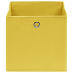 Vidaxl opbergboxen 10 st 28x28x28 cm nonwoven stof geel
