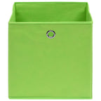 Vidaxl opbergboxen 10 st 28x28x28 cm nonwoven stof groen