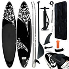 Vidaxl stand up paddleboardset opblaasbaar 320x76x15 cm zwart