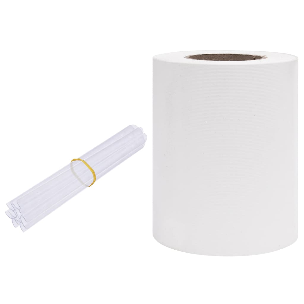 Vidaxl tuinscherm 35x0,19 m pvc wit