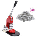 Vidaxl buttonmachine met 500 st buttononderdelen 58 mm