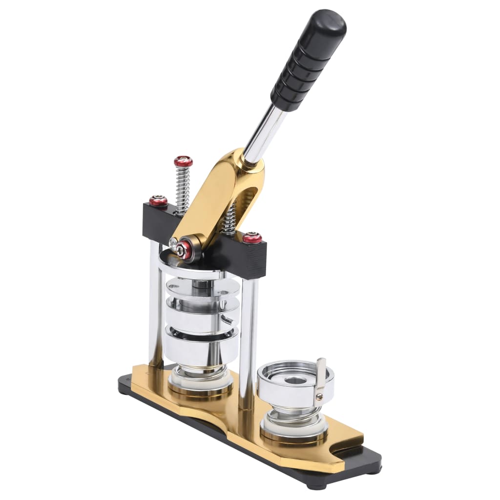 Vidaxl buttonmachine draaipunch met 500 st buttononderdelen 58 mm