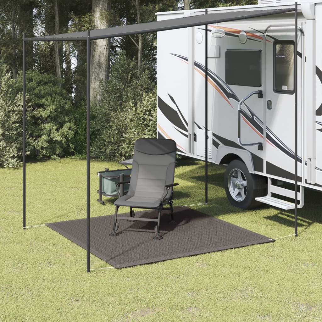 Vidaxl tenttapijt 250x250 cm hdpe antracietkleurig