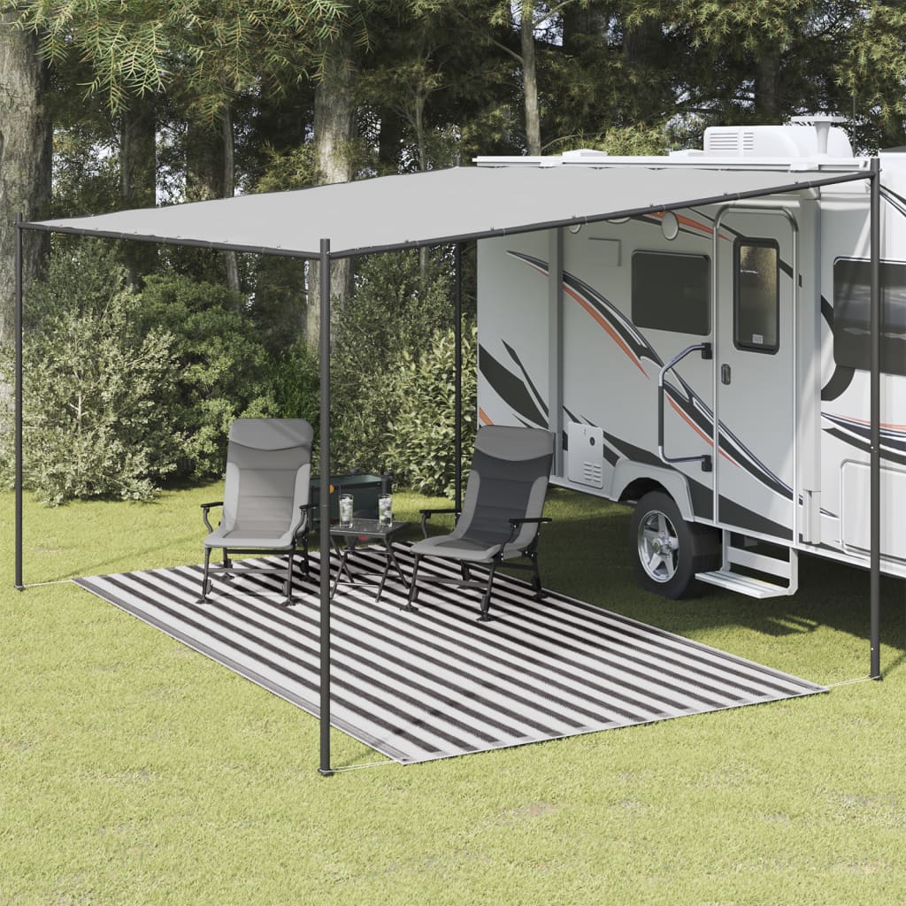 Vidaxl tenttapijt 250x350 cm antracietkleurig en wit