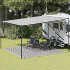 Vidaxl tenttapijt 400x400 cm hdpe antracietkleurig en wit