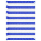 Vidaxl balkonscherm 90x400 cm hdpe blauw en wit