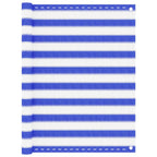 Vidaxl balkonscherm 120x400 cm hdpe blauw en wit
