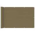 Vidaxl balkonscherm 120x400 cm hdpe taupe
