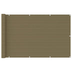 Vidaxl balkonscherm 120x400 cm hdpe taupe