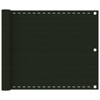Vidaxl balkonscherm 75x400 cm hdpe donkergroen