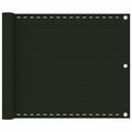 Vidaxl balkonscherm 75x500 cm hdpe donkergroen