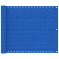 Vidaxl balkonscherm 75x400 cm hdpe blauw
